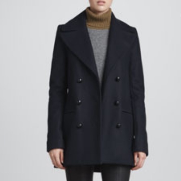 A.L.C. Jackets & Blazers - NWT A.L.C. Savannah Felt Pea Coat Navy Sz 0